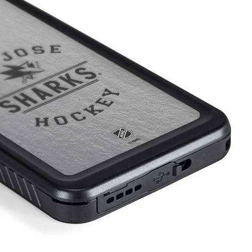 NHL San Jose Sharks Black Text Galaxy S24 Waterproof Case