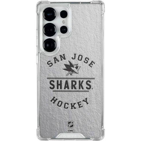 NHL San Jose Sharks Black Text Galaxy S25 Ultra Clear Case