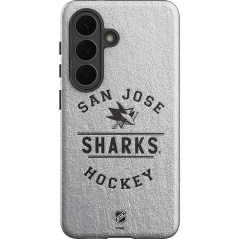 NHL San Jose Sharks Black Text Galaxy S26 Impact Case