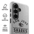 NHL San Jose Sharks Black Text Galaxy S26 Plus Impact Case