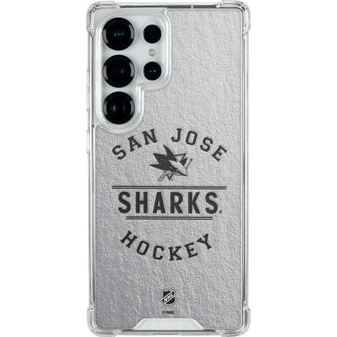 NHL San Jose Sharks Black Text Galaxy S26 Ultra Clear Case