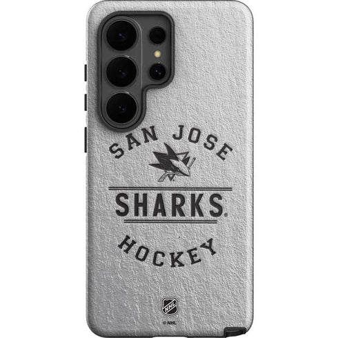 NHL San Jose Sharks Black Text Galaxy S26 Ultra Impact Case