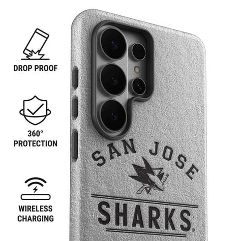 NHL San Jose Sharks Black Text Galaxy S26 Ultra Impact Case