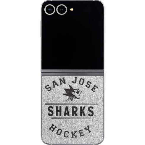 NHL San Jose Sharks Black Text Galaxy Z Flip6 Skin