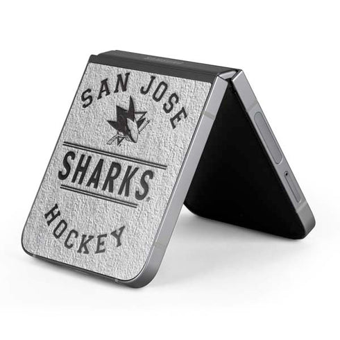 NHL San Jose Sharks Black Text Galaxy Z Flip6 Skin