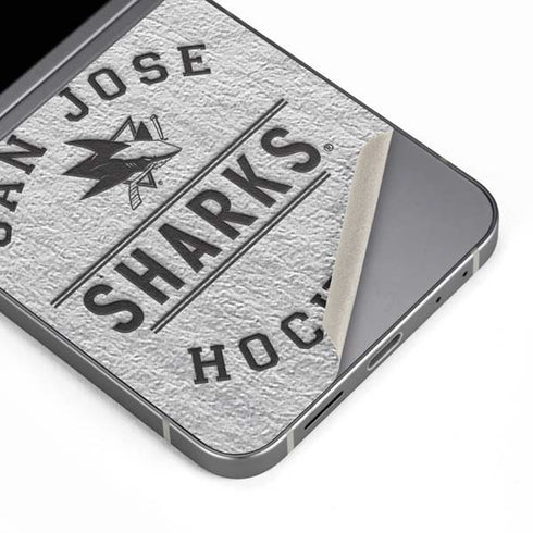 NHL San Jose Sharks Black Text Galaxy Z Flip6 Skin