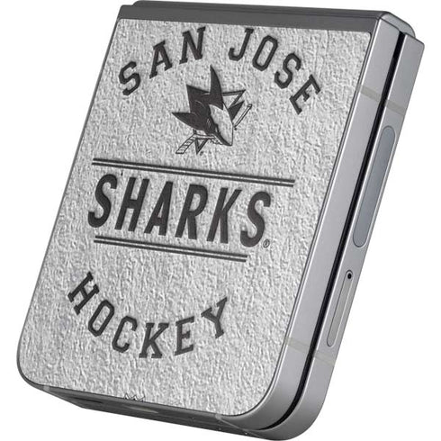 NHL San Jose Sharks Black Text Galaxy Z Flip6 Skin