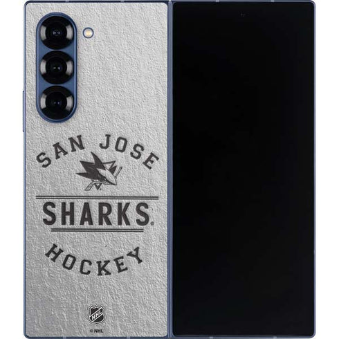 NHL San Jose Sharks Black Text Galaxy Z Fold6 Skin