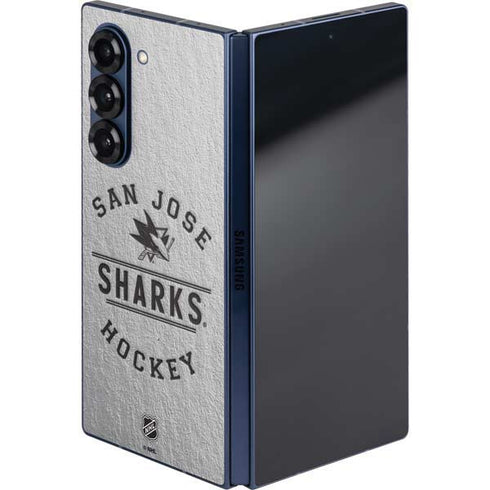 NHL San Jose Sharks Black Text Galaxy Z Fold6 Skin