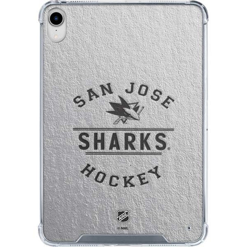 NHL San Jose Sharks Black Text iPad 11th Gen (2025) Clear Case