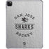 NHL San Jose Sharks Black Text iPad Pro 11in (2024) Clear Case