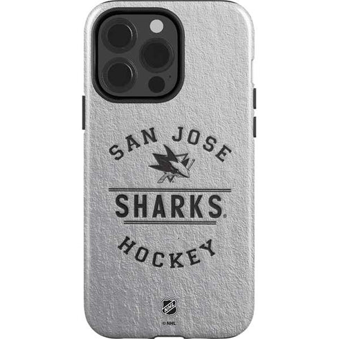 NHL San Jose Sharks Black Text iPhone 15 Pro Impact Case