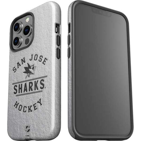 NHL San Jose Sharks Black Text iPhone 15 Pro Impact Case