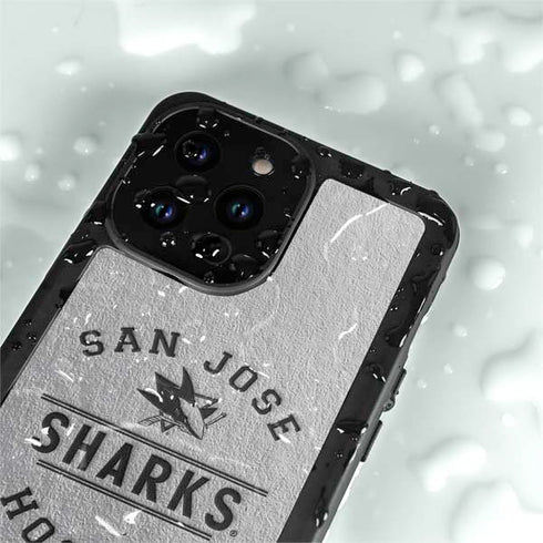 NHL San Jose Sharks Black Text iPhone 15 Pro Waterproof Case