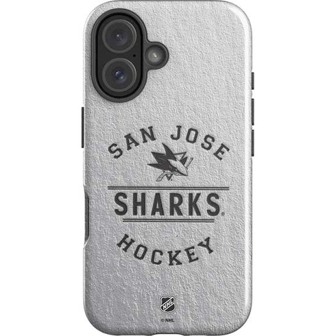 NHL San Jose Sharks Black Text iPhone 16 Impact Case