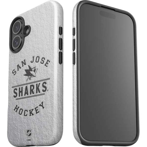 NHL San Jose Sharks Black Text iPhone 16 Impact Case