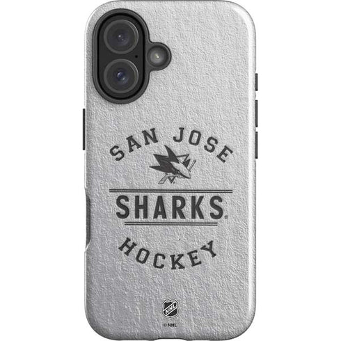 NHL San Jose Sharks Black Text iPhone 16 Plus Impact Case