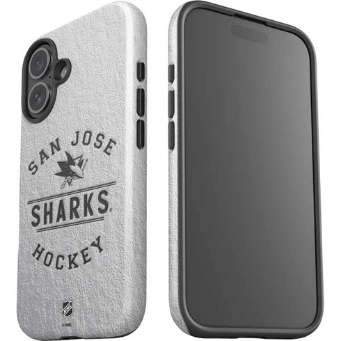 NHL San Jose Sharks Black Text iPhone 16 Plus Impact Case