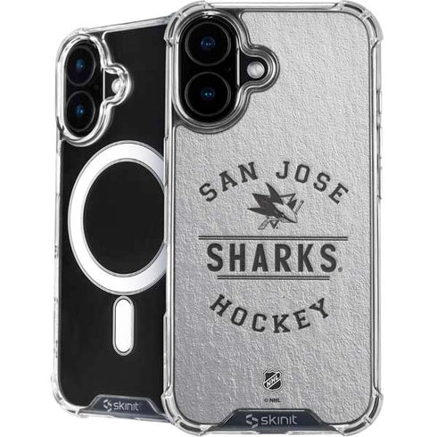 NHL San Jose Sharks Black Text iPhone 16 Plus MagSafe Case