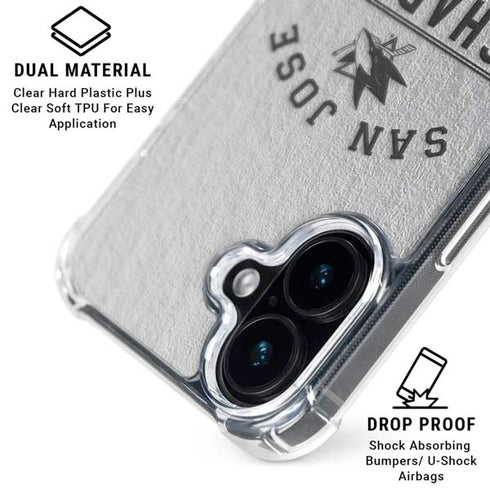 NHL San Jose Sharks Black Text iPhone 16 Plus MagSafe Case
