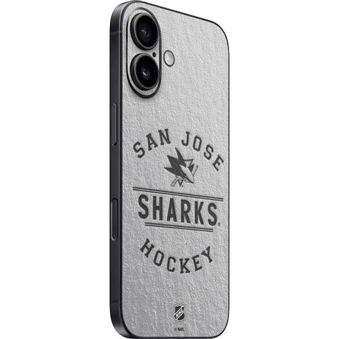 NHL San Jose Sharks Black Text iPhone 16 Plus Skin