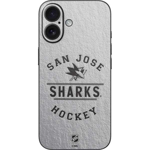 NHL San Jose Sharks Black Text iPhone 16 Skin