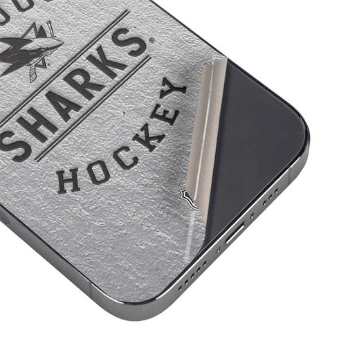 NHL San Jose Sharks Black Text iPhone 16e Skin
