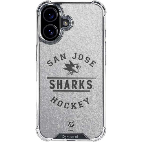 NHL San Jose Sharks Black Text iPhone 17 Clear Case