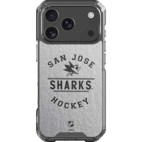 NHL San Jose Sharks Black Text iPhone 18 Pro Clear Case