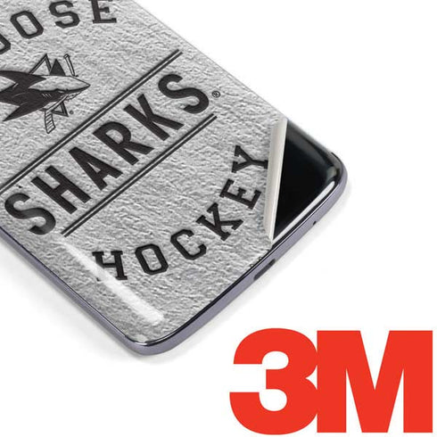 NHL San Jose Sharks Black Text Moto E5 Plus Skin