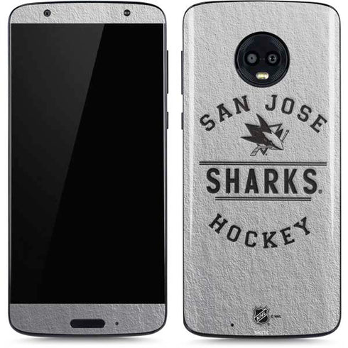 NHL San Jose Sharks Black Text Moto G6 Skin
