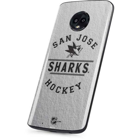 NHL San Jose Sharks Black Text Moto G6 Skin