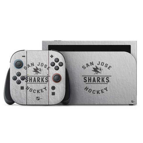 NHL San Jose Sharks Black Text Nintendo Switch 2 (2025) with Joy-Con Skin