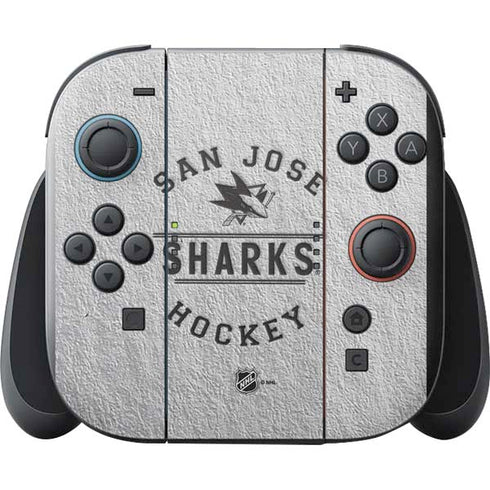 NHL San Jose Sharks Black Text Nintendo Switch 2 (2025) with Joy-Con Skin