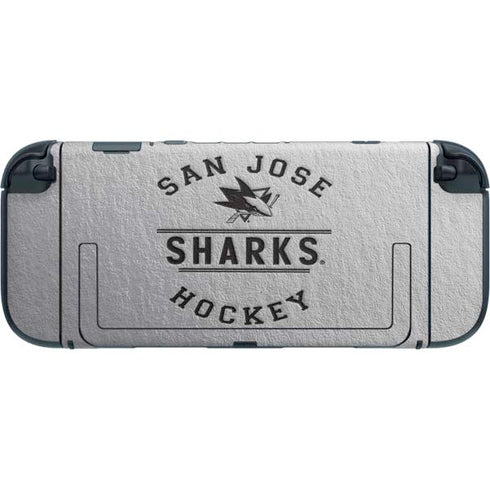 NHL San Jose Sharks Black Text Nintendo Switch 2 (2025) with Joy-Con Skin