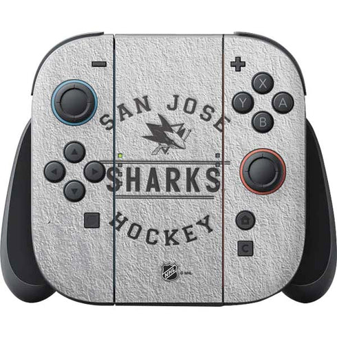 NHL San Jose Sharks Black Text Nintendo Switch 2 (2025) Joy-Con Controller Skin