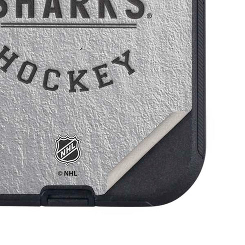 NHL San Jose Sharks Black Text Otterbox Defender iPhone Skin