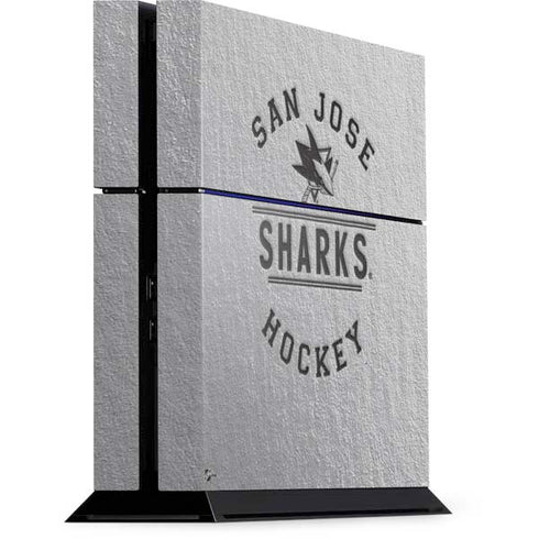 NHL San Jose Sharks Black Text PlayStation PS4 Skins
