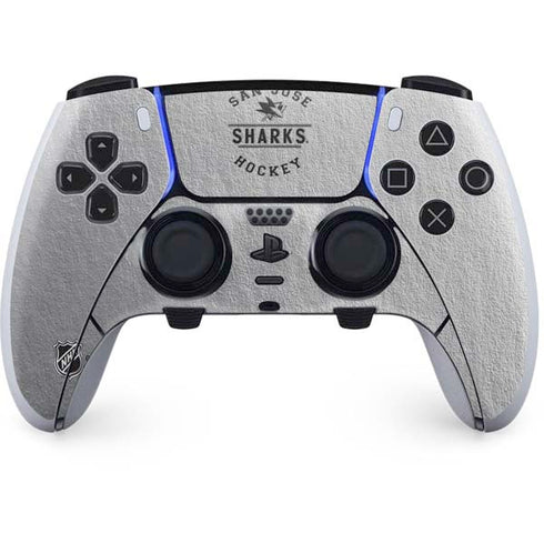 NHL San Jose Sharks Black Text PS5 DualSense Edge Pro Controller Skin