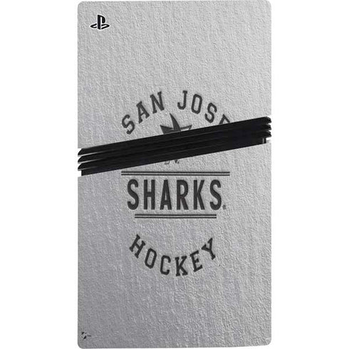 NHL San Jose Sharks Black Text PS5 Pro Console Skin