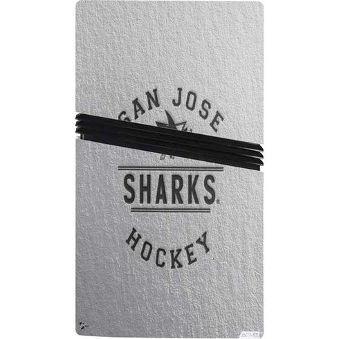 NHL San Jose Sharks Black Text PS5 Pro Console Skin