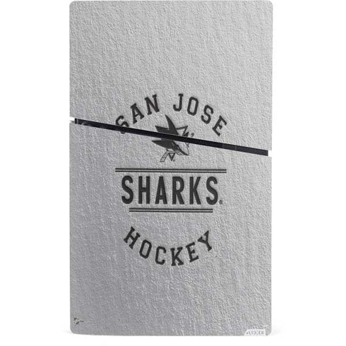 NHL San Jose Sharks Black Text PS5 Slim Digital Edition Console Skin