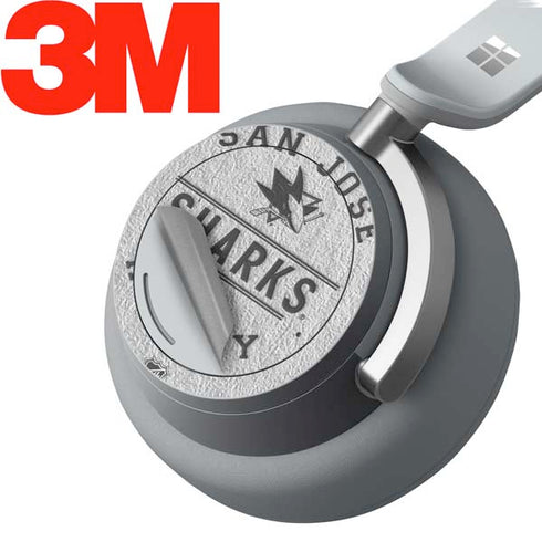 NHL San Jose Sharks Black Text Surface Headphones Skin