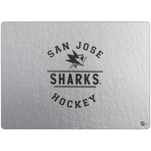 NHL San Jose Sharks Black Text Surface Laptop 7 13.8in Skin