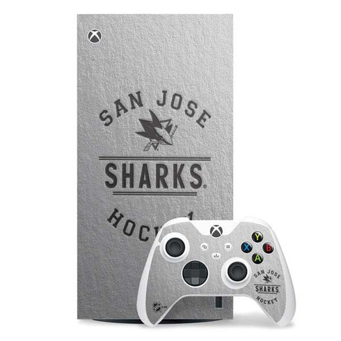 NHL San Jose Sharks Black Text Xbox Series X Skins