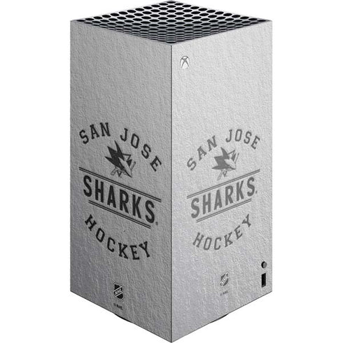NHL San Jose Sharks Black Text XBox Series X Digital Edition Console Skin