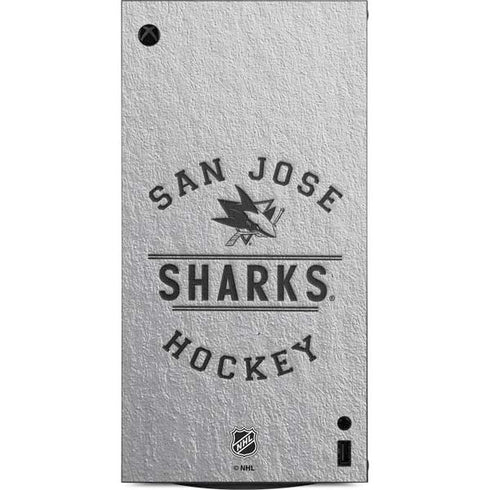 NHL San Jose Sharks Black Text XBox Series X Digital Edition Console Skin