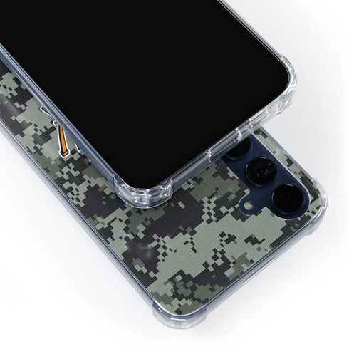 NHL San Jose Sharks Camo Galaxy A55 5G Clear Case