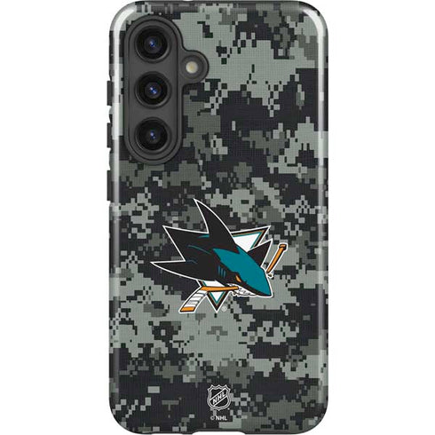 NHL San Jose Sharks Camo Galaxy S25 Plus Impact Case
