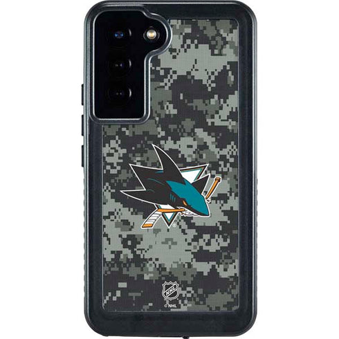 NHL San Jose Sharks Camo Galaxy S24 Plus Waterproof Case